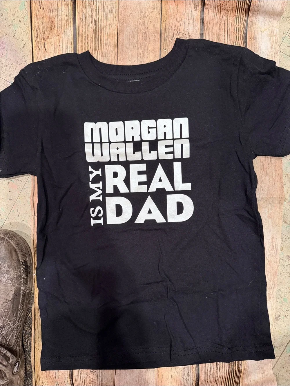 Kids Black 'Morgan Wallen Is My Real Dad' Graphic Tee